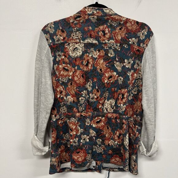 Anthropologie Saturday/Sunday Delwyn Floral Zip Jacket Top Women’s Size M Boho - Picture 3 of 12